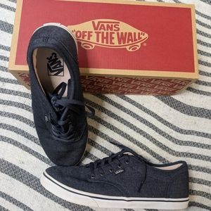 VANS Authentic Canvas Skate Shoes Navy Size 8